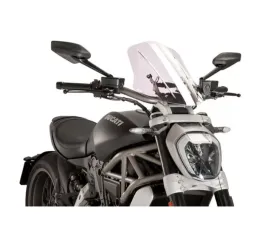 Puig Naked New Gen Adjustable Windscreen - Clear Ducati X Diavel 2016