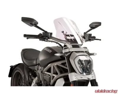 Puig Naked New Gen Adjustable Windscreen - Clear Ducati X Diavel 2016 - 8922W