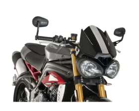 Puig Naked New Gen Sport Windscreen - Black Triumph Speed Triple 2016