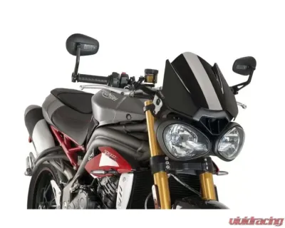 Puig Naked New Gen Sport Windscreen - Black Triumph Speed Triple 2016 - 8929N