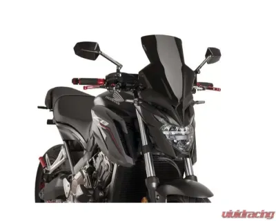 Puig Naked New Gen Sport Windscreen - Black Honda CB650F 2017 - 9687N