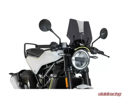 Puig Naked New Gen Sport Windscreen - Dark Smoke Husqvarna Svartpilen 401 2017 - 9702F