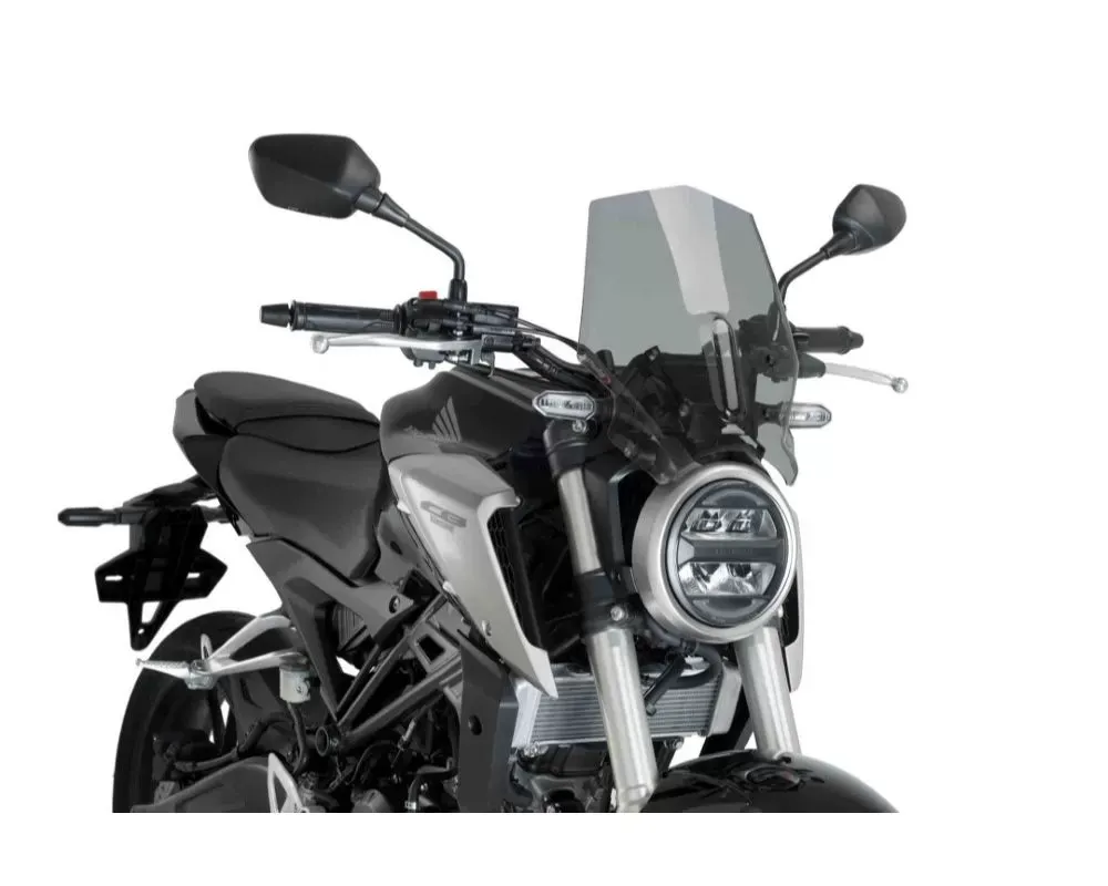 Puig Naked New Gen Sport Windscreen - Light Smoke Honda CB125R Neo Sports Cafe 2018 - 9734H