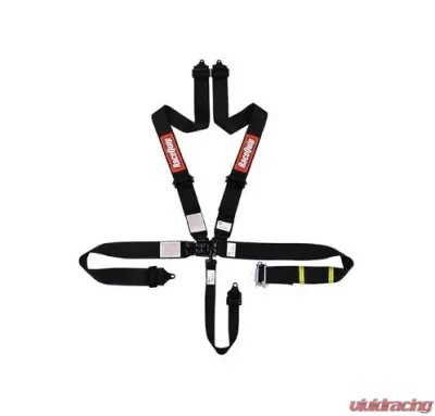 RaceQuip 5-Pt Ratchet Harness - Black - 813003