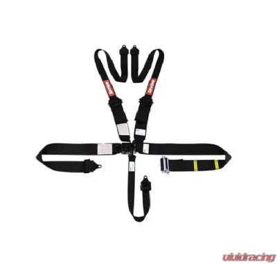 RaceQuip 5-Pt HANS/FHR Ratchet Harness - Black - 815005