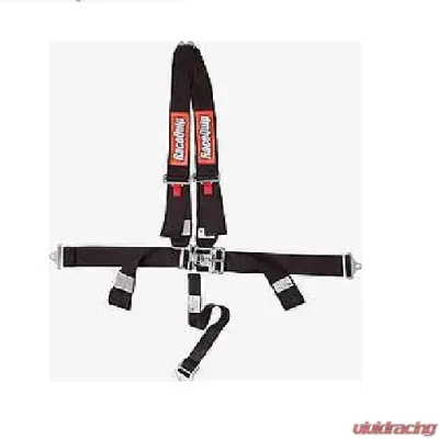 RaceQuip 5-Point HNR / HANS Latch & Link Harness Assembly - Black - 717007