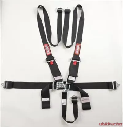 RaceQuip 5-Point HNR / HANS Latch & Link Harness Assembly - Black - 717007