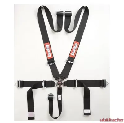 RaceQuip Sportsman SFI 16.1 5-Point Camlock Harness Set - Black - 741001