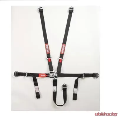 RaceQuip Jr. Dragster / Quarter Midget 5-Point Harness Set - Black - 709009