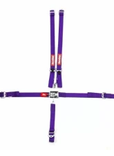 RaceQuip 5 Point Harness Latch and Link SFI-16.1 Pull Up Adjust - Bolt-On/Wrap Around - Purple                                     - 709059 - Image 2