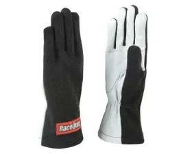 RaceQuip 350 Basic Race Glove - Non-SFI Rated - Black/White - XL