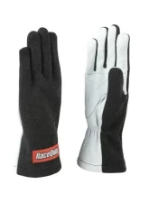 RaceQuip 350 Basic Race Glove - Non-SFI Rated - Black/White - Large                                     - 350005 - Image 2