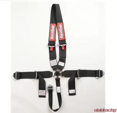 RaceQuip Dragster SFI 16.1 U-Style Camlock Harness Set- Black - 748008