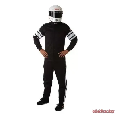 RaceQuip 120 Series Pyrovatex Racing Jacket - Black - 5X-Large - 121000