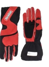 RaceQuip 356 Series Outseam Gloves With Cuff - Black/Red - Small                                     - 356102 - Image 2