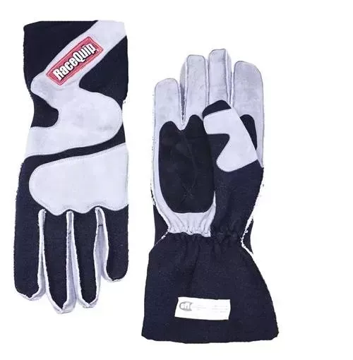 RaceQuip 356 Series Outseam Gloves With Cuff - Grey/Black - 2XL - 356607