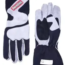 RaceQuip 356 Series Outseam Gloves With Cuff - Grey/Black - Medium