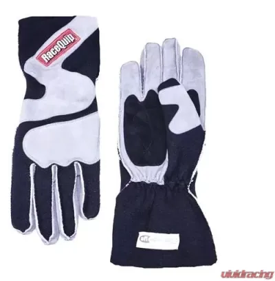 RaceQuip 356 Series Outseam Gloves With Cuff - Grey/Black - 2XL - 356607