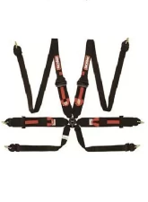 RaceQuip Camlock 6-Point HANS/HNR Harness - 2" Lap/Shoulder - Pull Down Lap - Black - FIA 8853-2016                                     - 855005 - Image 2