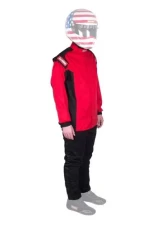 RaceQuip Chevron SFI-1 Jacket - Red - Large                                     - 131915 - Image 2