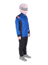 RaceQuip Chevron SFI-1 Jacket - Blue - Large                                     - 131925 - Image 2