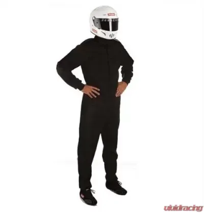 RaceQuip 110 Series Pyrovatex Racing Suit - Black - Medium-Tall - 110004