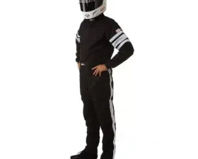 RaceQuip 120 Series Pyrovatex Racing Suit - Black - 2XL