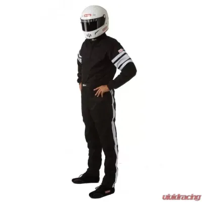 RaceQuip 120 Series Pyrovatex Racing Suit - Black - Large - 120005