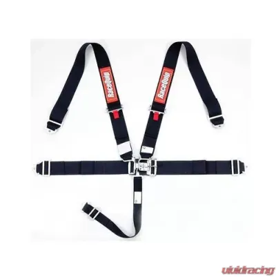 RaceQuip Latch & Link 5-Point Harness Assembly - Pull Down - Bolt-In or Wrap Around Mount - Black - 711001
