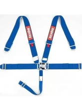 RaceQuip Latch & Link 5-Point Harness Assembly - Pull Down - Bolt-In or Wrap Around Mount - Blue                                     - 711021 - Image 2
