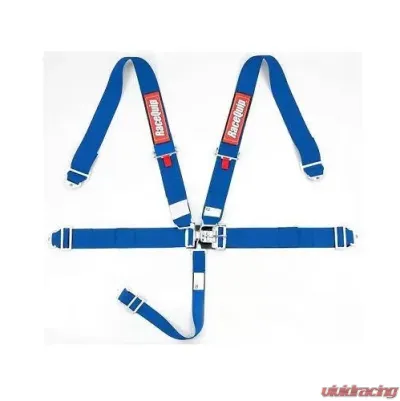 RaceQuip Latch & Link 5-Point Harness Assembly - Pull Down - Bolt-In or Wrap Around Mount - Blue - 711021