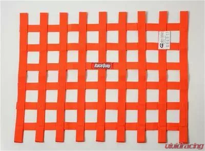 RaceQuip 18" x 24" Ribbon Window Net - Orange - 725045