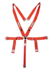 RaceQuip Sportsman SFI 16.1 5-Point Camlock Harness Set - Red                                     - 741011 - Image 2