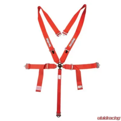 RaceQuip Sportsman SFI 16.1 5-Point Camlock Harness Set - Red - 741011