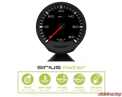 GReddy Sirius 74mm Fuel Pressure Gauge - 16001734