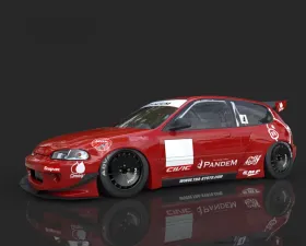 GReddy Rocket Bunny FRP Wide Body Front Fenders Honda Civic EG Hatchback 1992-1995