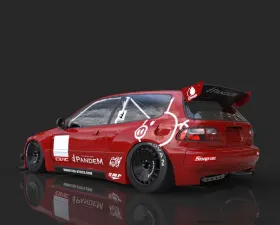GReddy Rocket Bunny FRP Wide Body Rear Fenders Honda Civic EG Hatchback 1992-1995