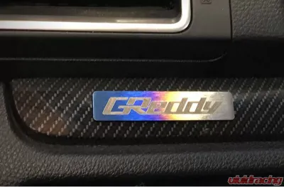 Greddy Small "Burnt Ti" Titanium Logo Emblem - 18000203
