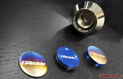 Greddy "Burnt Ti" Titanium Logo Emblem - 18000204