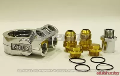 Greddy Type E Oil Cooler Kit Parts Relocations 3/4 AN12 Filter Universal - 12401124