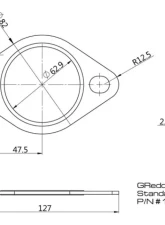 GReddy 60mm Oval Exhaust Gasket                                     - 11000323 - Image 2