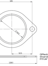 GReddy 70mm Exhaust System Gasket (Round Bolt Holes)                                     - 11000324 - Image 2