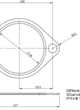GReddy 3" Exhaust System Gasket (Round Bolt Holes)                                     - 11000327 - Image 2