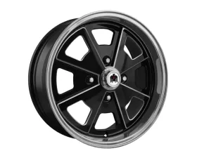 Klassik Rader 914 Wheel 17x7 4x130 40mm Gloss Black Machined Lip w/ Milled Edges