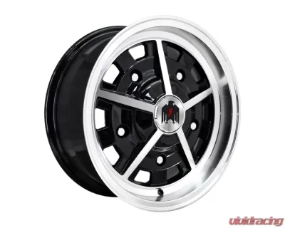 Klassik Rader Rally Wheel 15x6.5 5x205 12mm Gloss Black Machined Face - RY15653112BK