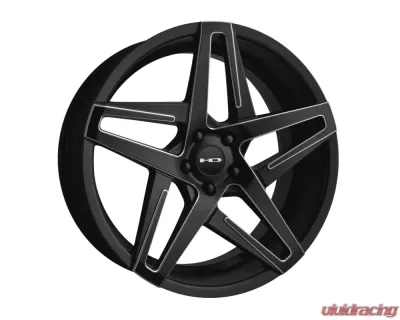 HD Hairpin Wheel 18x8 5x114.3 35mm Satin Black Milled Edges - HA18806535SB-M
