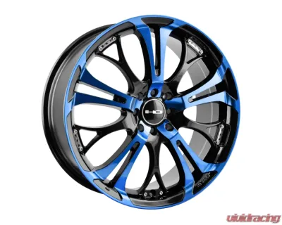 HD Spinout Wheel 18x7.5 4x100|114.3 40mm Gloss Black Machined Face w/ Blue - SO18750140BK-BL