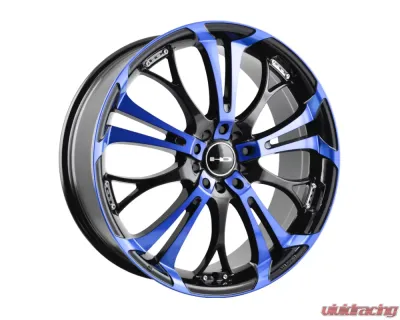 HD Spinout Wheel 18x7.5 5x108|114.3 40mm Gloss Black Machined Face w/ Blue - SO18751440BK-BL