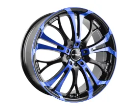 HD Spinout Wheel 20x8 5x110|114.3 45mm Gloss Black Machined Face w/ Blue