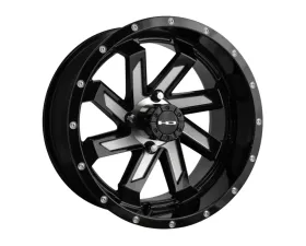 HD Golf SAW Wheel 14x7 4x101.6 -14mm Gloss Black Milled Face